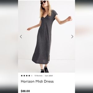 NWT Madewell Horizon midi dress